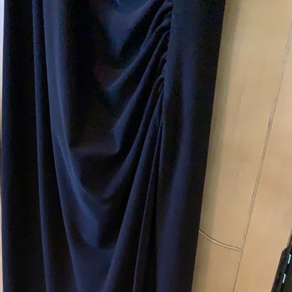 Wrap Dress Black Deep V-Neck Cocktail Party Size S - Picture 5 of 6